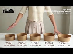 ถ้วยกระดาษ PE แบบกลม ที่กันรั่ว ถ้วยกระดาษอาหารกลางวัน ในไมโครเวฟ