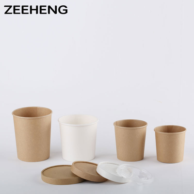 ชามซุปผนังเดียว 16 oz ผลิตจากกระดาษแดด 320 กรัม
